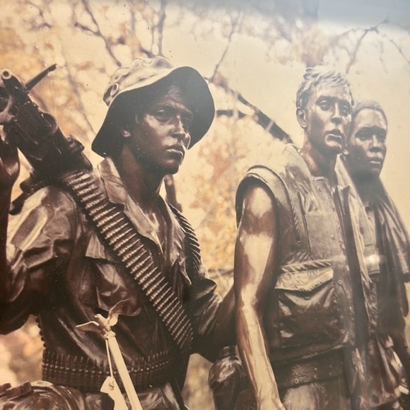 Vintage Vietnam Memorial Print. 11”x14” Collectible | Sepia | Armed Forces - Picture 5 of 5